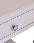 Loxley Vintage Grey Bobble Side Table with Drawer