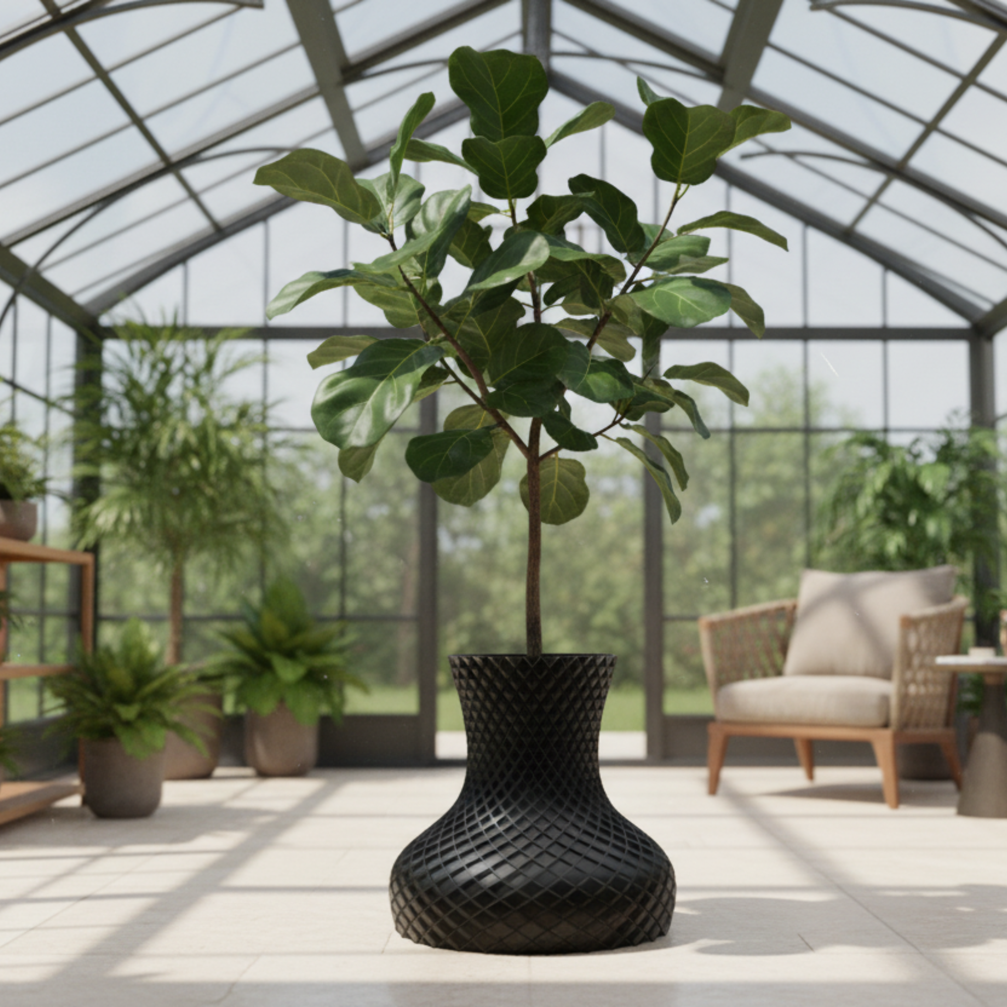 Double Hex Vase for Faux or Real Flowers / Planter - INSIDE HOUSE