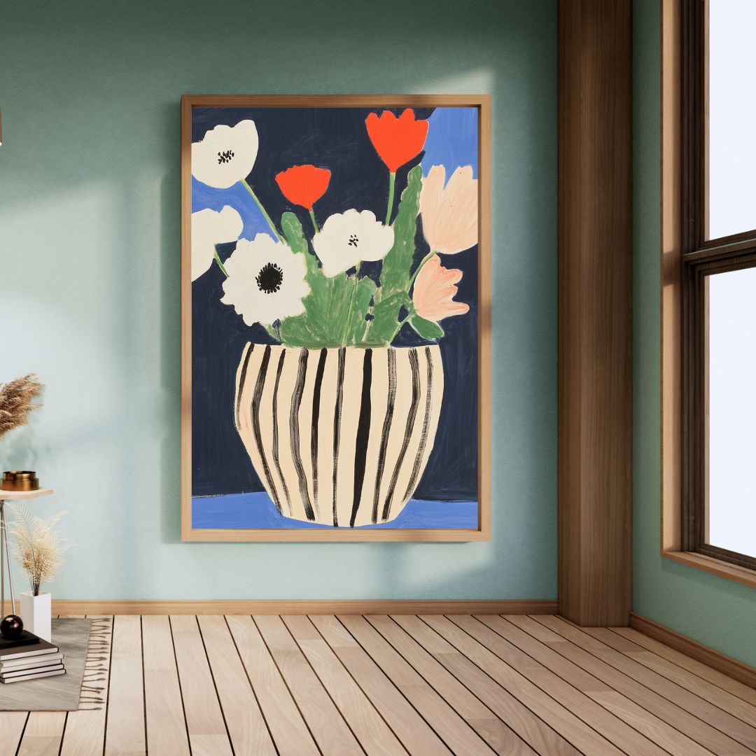 Flower Vase Art Print - INSIDE HOUSE