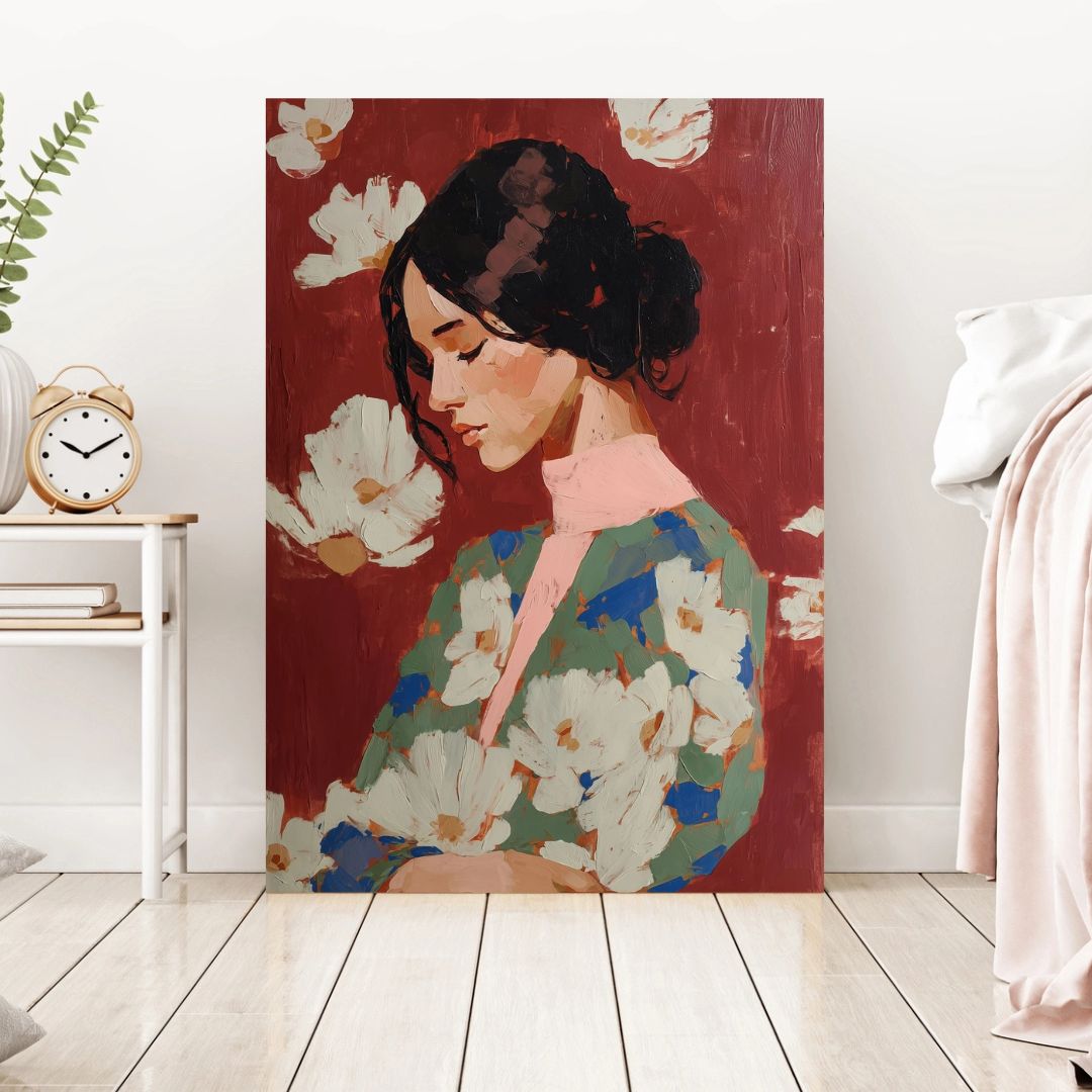 Impressionist Female Portrait Art Print - INSIDE HOUSE