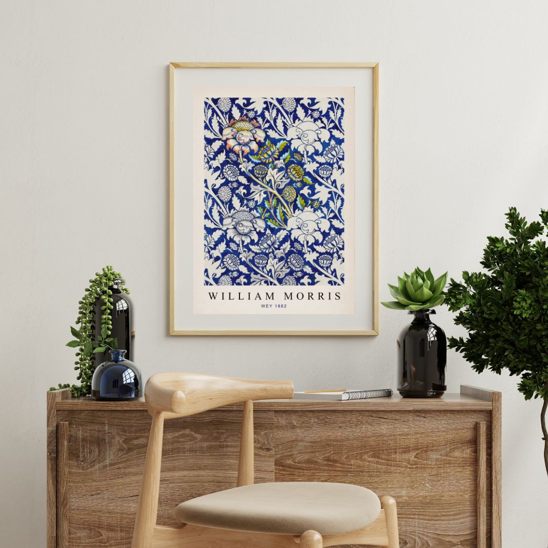 William Morris Blue Wey Art Print
