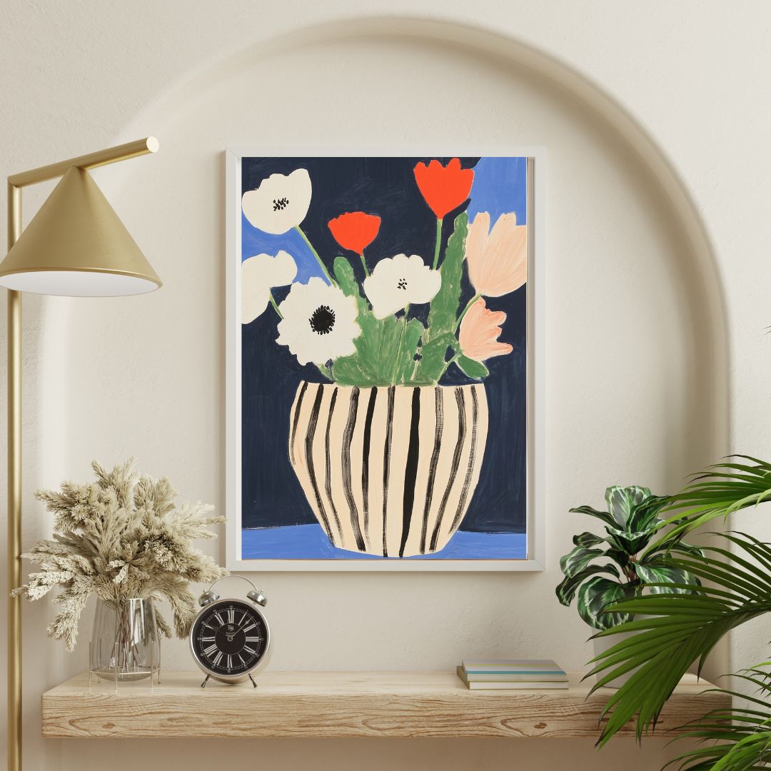 Flower Vase Art Print - INSIDE HOUSE