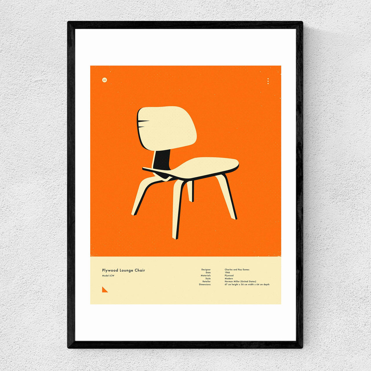 Orange Plywood Lounge Chair - INSIDE HOUSE