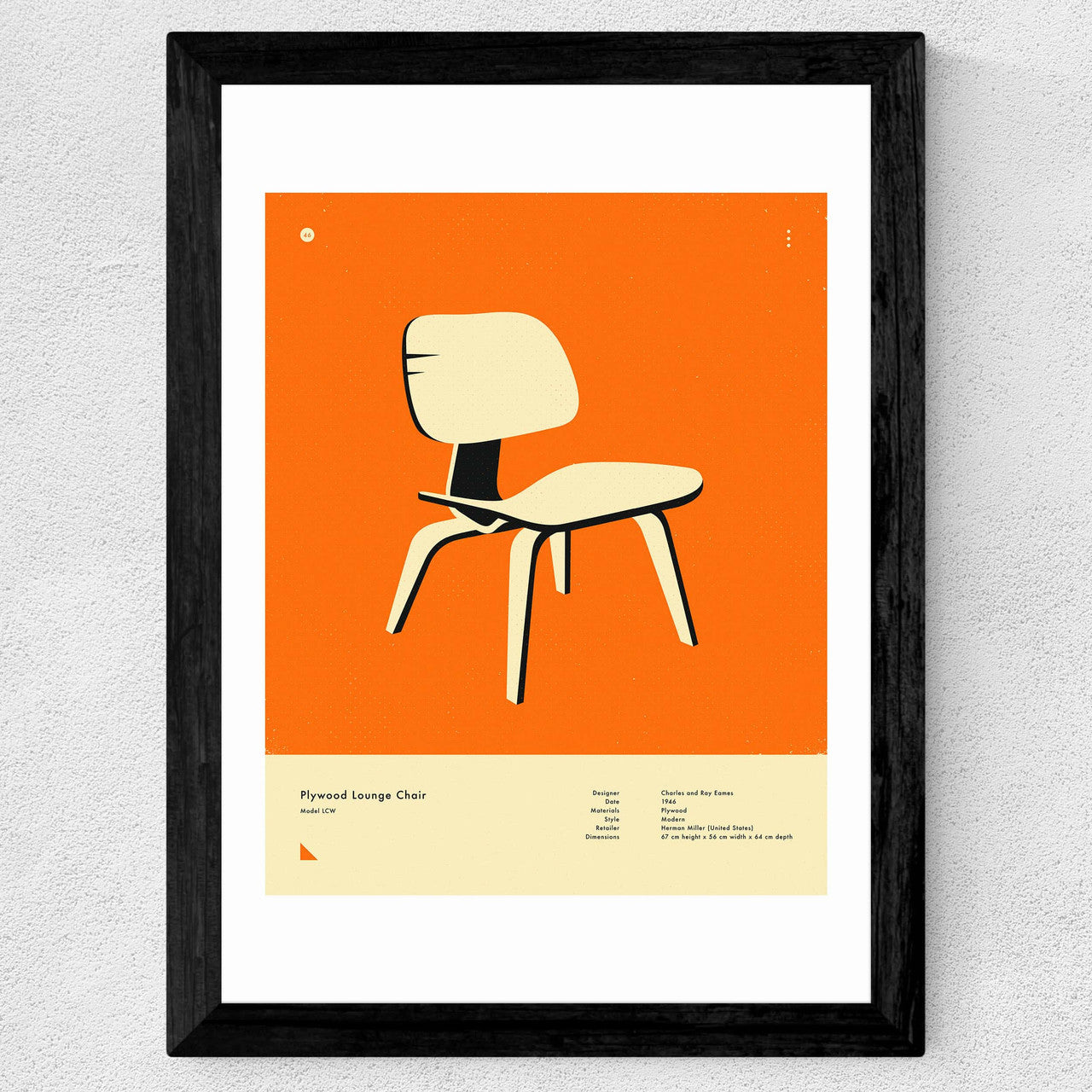 Orange Plywood Lounge Chair - INSIDE HOUSE