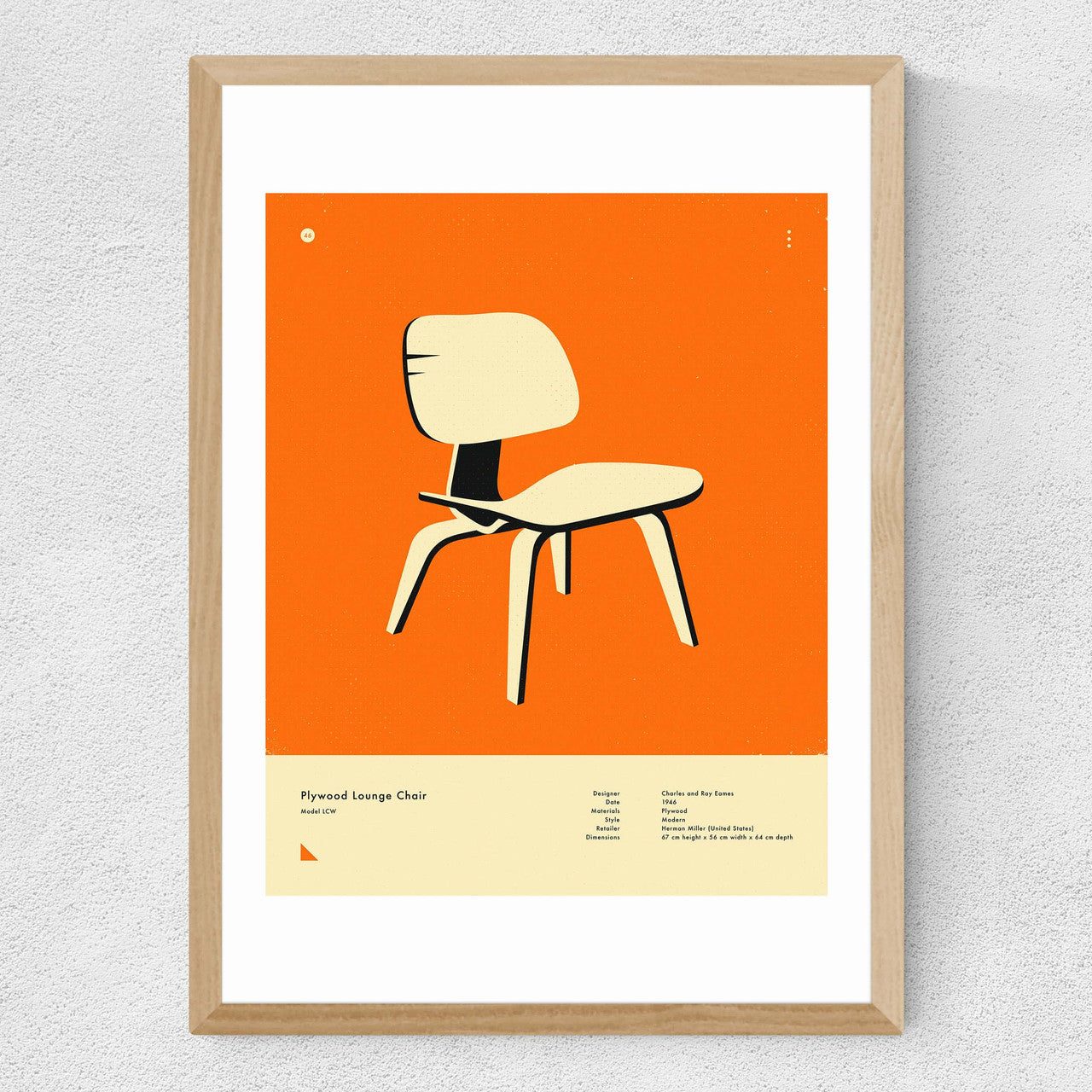 Orange Plywood Lounge Chair - INSIDE HOUSE