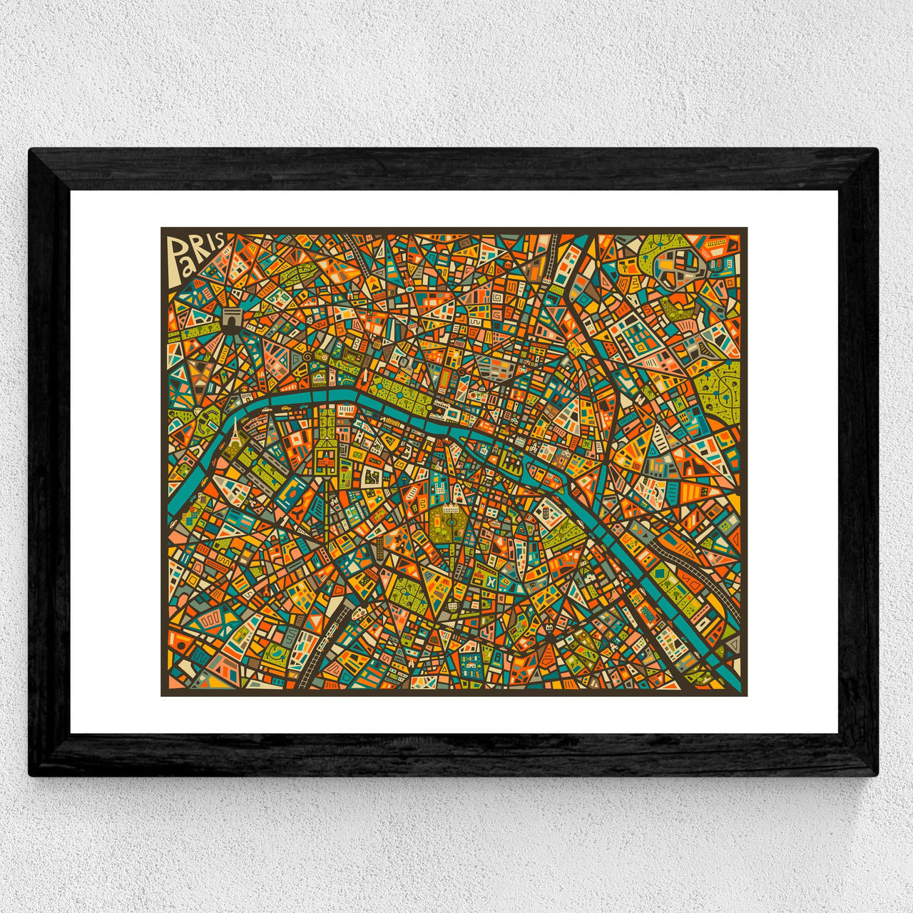 Paris Street Map by Jazzberry Blue - INSIDE HOUSE