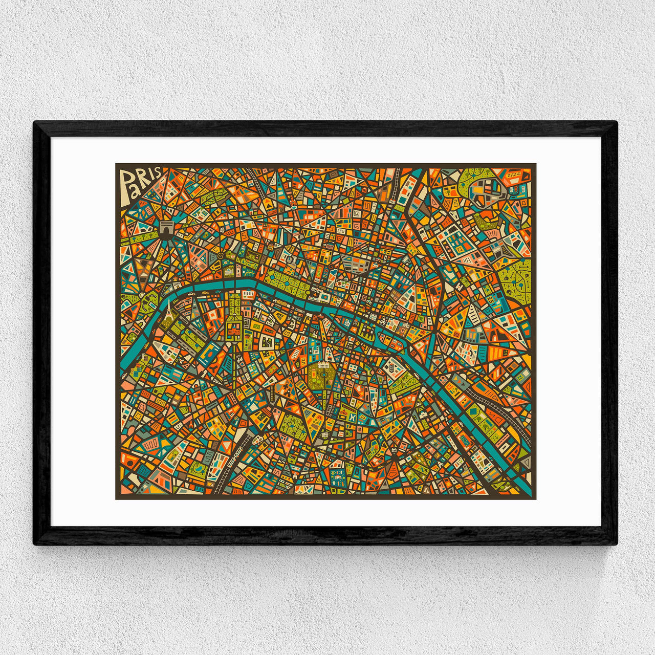Paris Street Map by Jazzberry Blue - INSIDE HOUSE