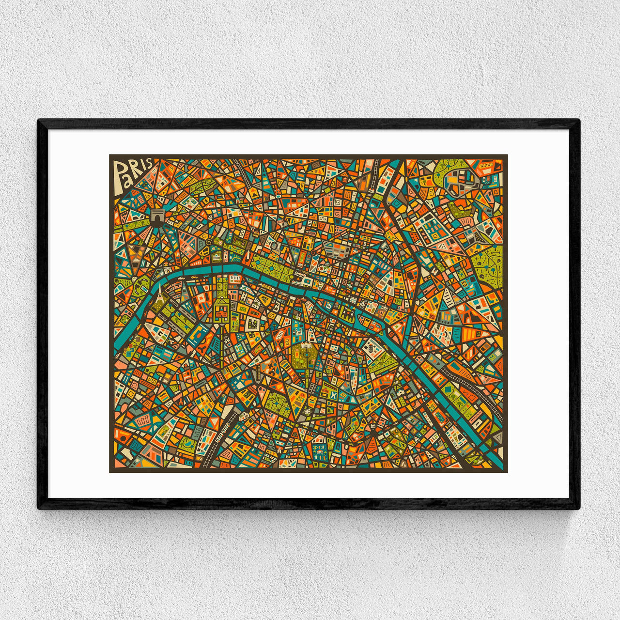 Paris Street Map by Jazzberry Blue - INSIDE HOUSE