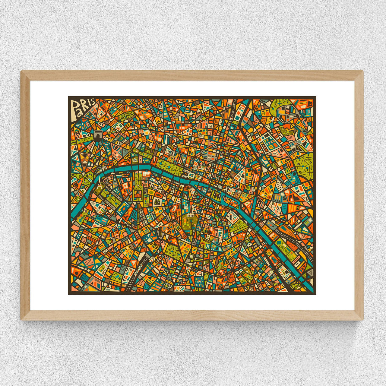 Paris Street Map by Jazzberry Blue - INSIDE HOUSE