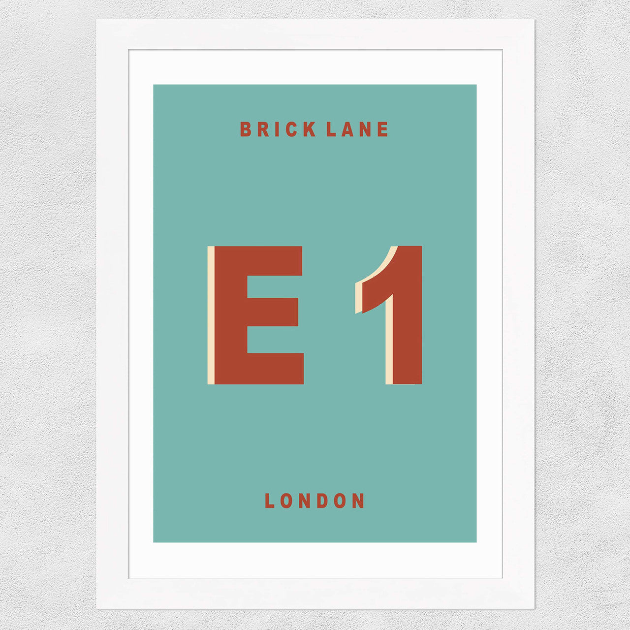 Brick Lane E1 by Luxe Poster Co