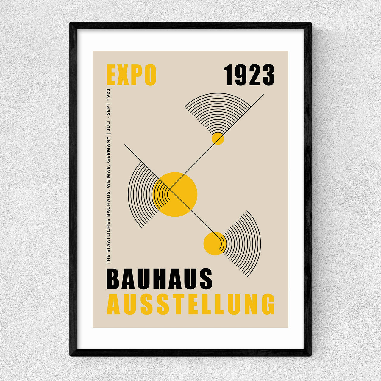 Yellow Bauhaus by Luxe Poster Co - INSIDE HOUSE