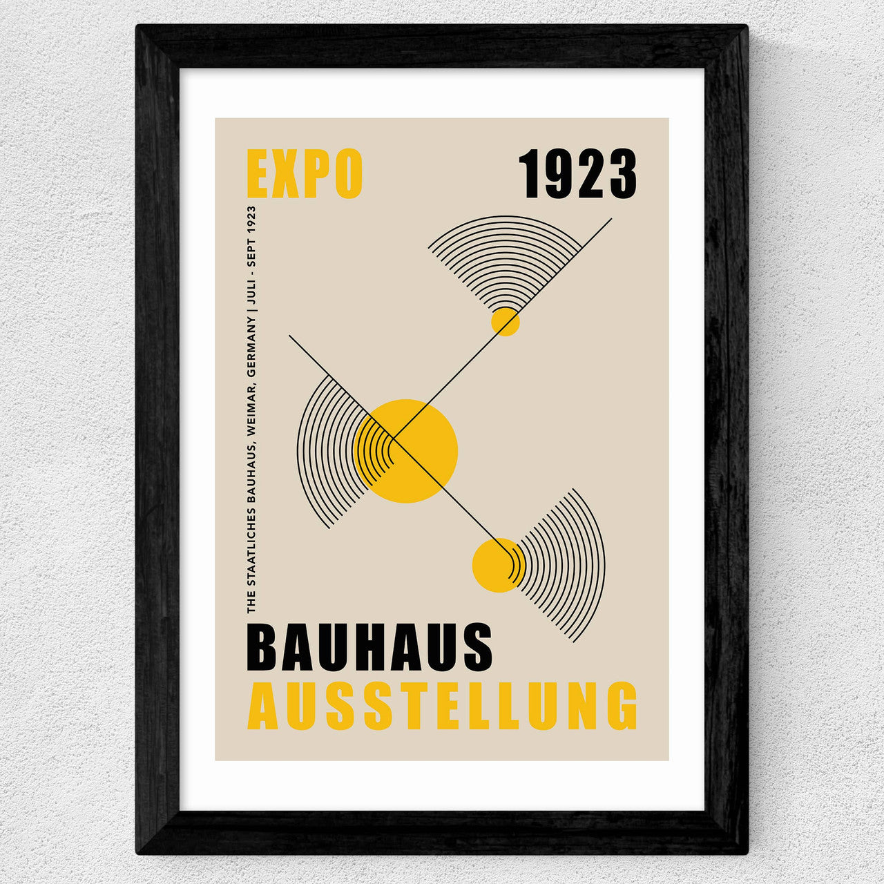 Yellow Bauhaus by Luxe Poster Co - INSIDE HOUSE