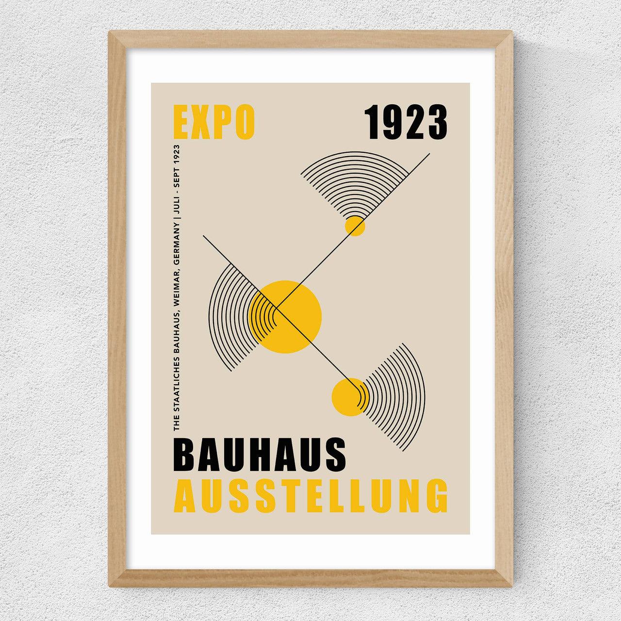 Yellow Bauhaus by Luxe Poster Co - INSIDE HOUSE
