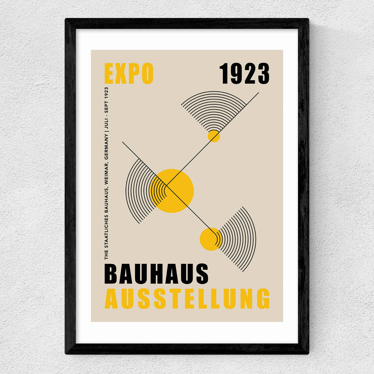 Yellow Bauhaus by Luxe Poster Co - INSIDE HOUSE