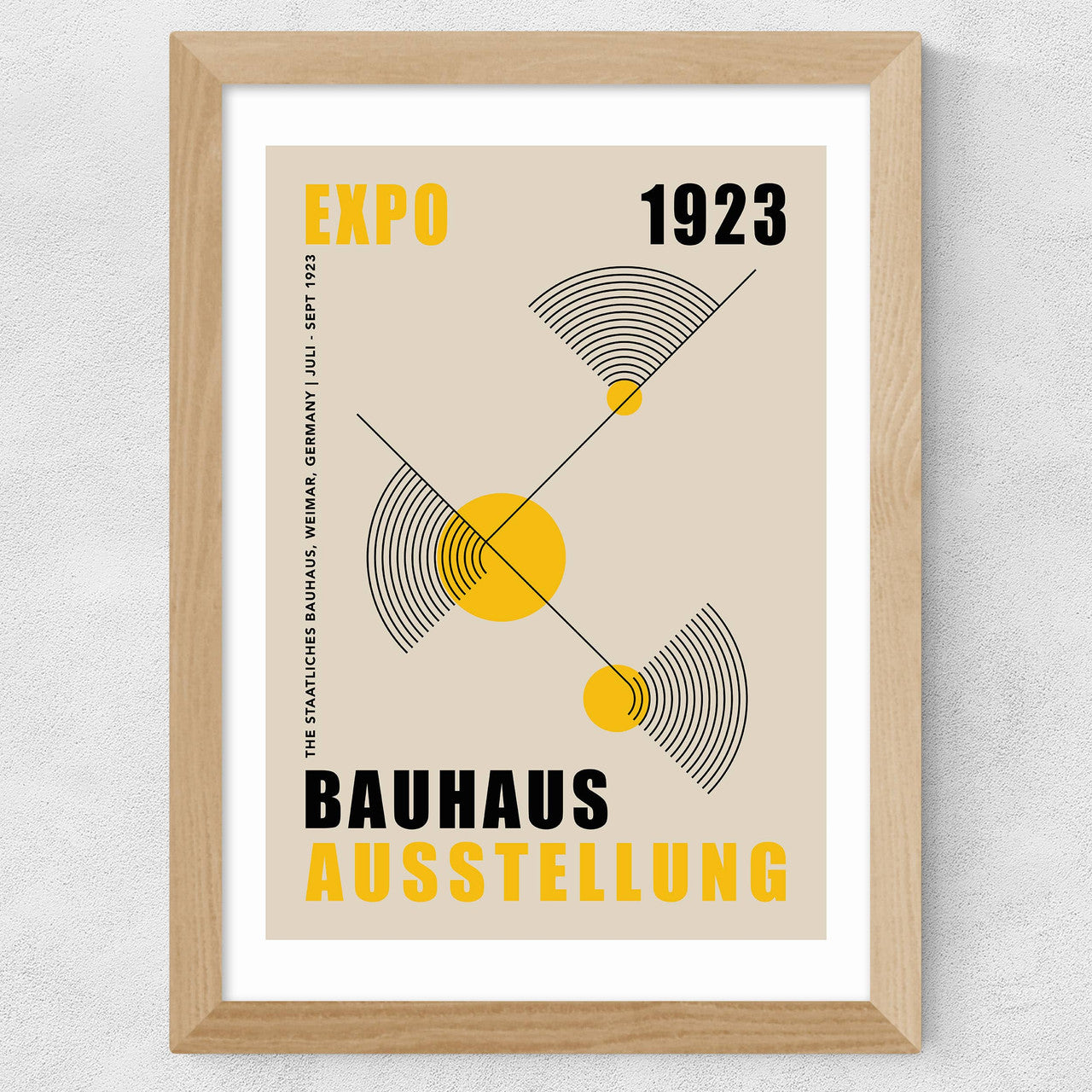 Yellow Bauhaus by Luxe Poster Co - INSIDE HOUSE