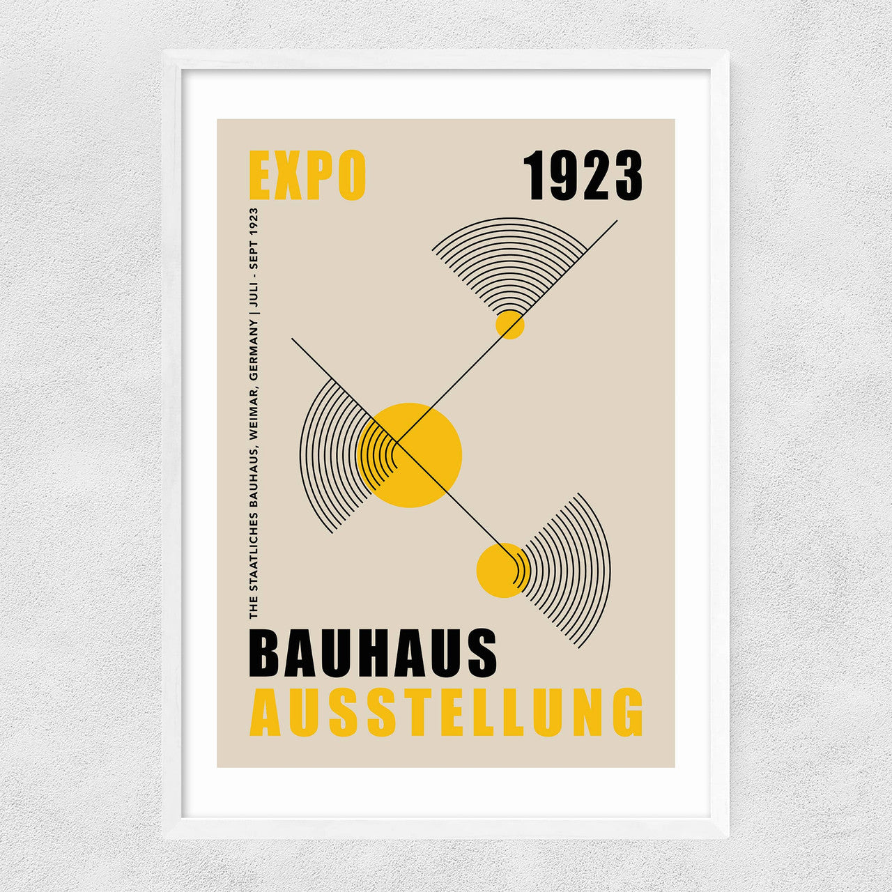 Yellow Bauhaus by Luxe Poster Co - INSIDE HOUSE
