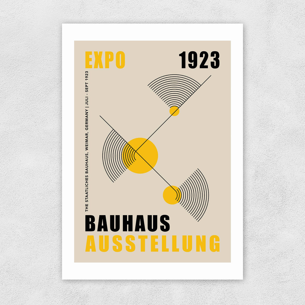 Yellow Bauhaus by Luxe Poster Co - INSIDE HOUSE