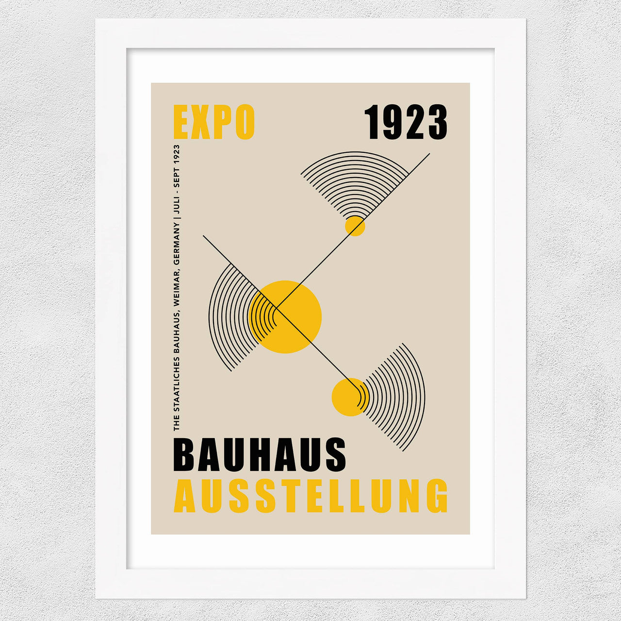 Yellow Bauhaus by Luxe Poster Co - INSIDE HOUSE