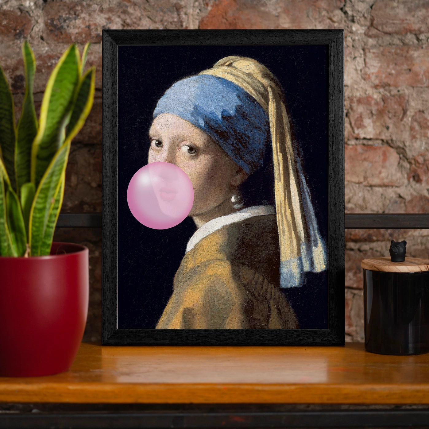 The Girl Blowing Bubblegum Print - INSIDE HOUSE
