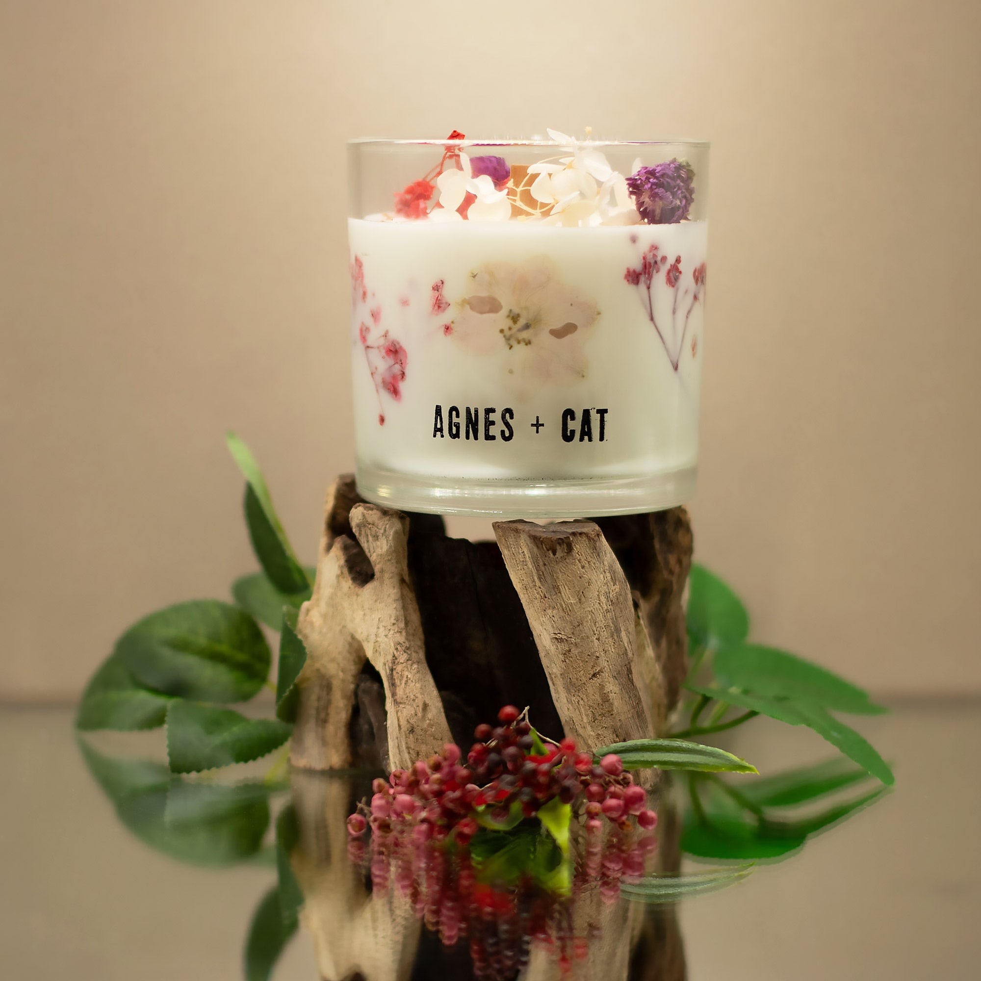 Agnes + Cat Extra Large Crackle Soy Candle - Roses of Sawrey