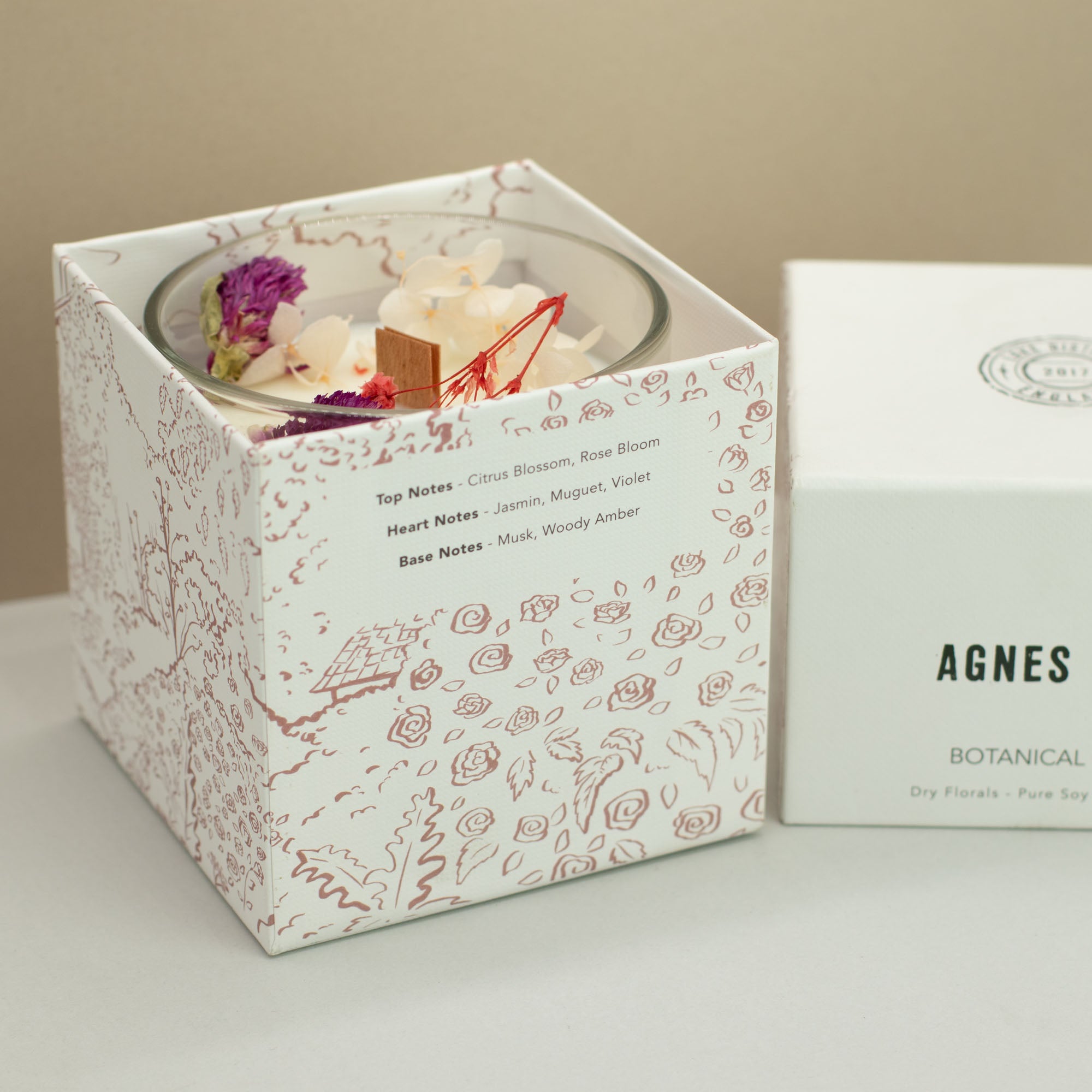 Agnes + Cat Extra Large Crackle Soy Candle - Roses of Sawrey