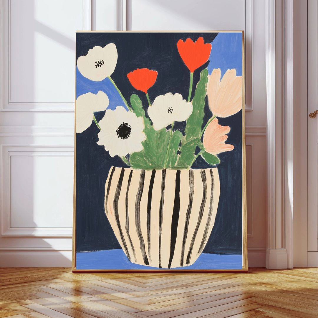 Flower Vase Art Print - INSIDE HOUSE