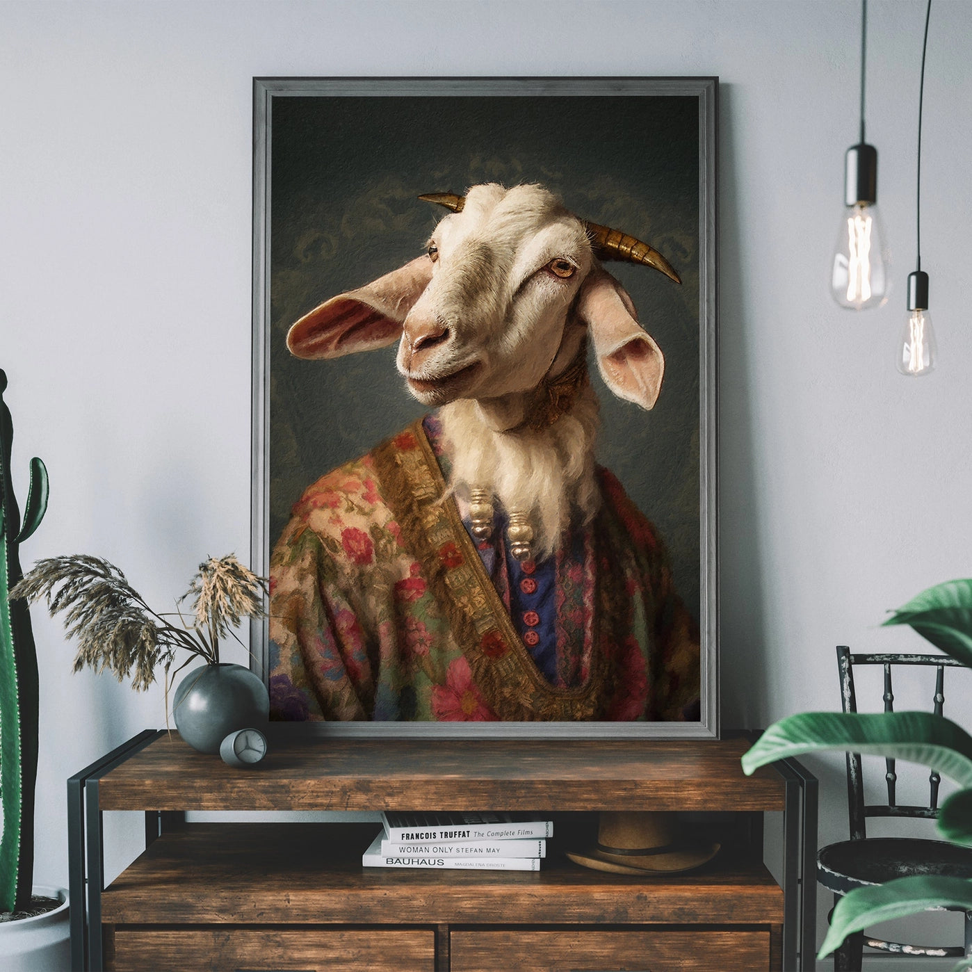 Goat Animal Portrait Print - INSIDE HOUSE
