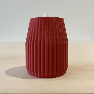Matt Red color LED Tea Light Candle Holders including candles and batteries