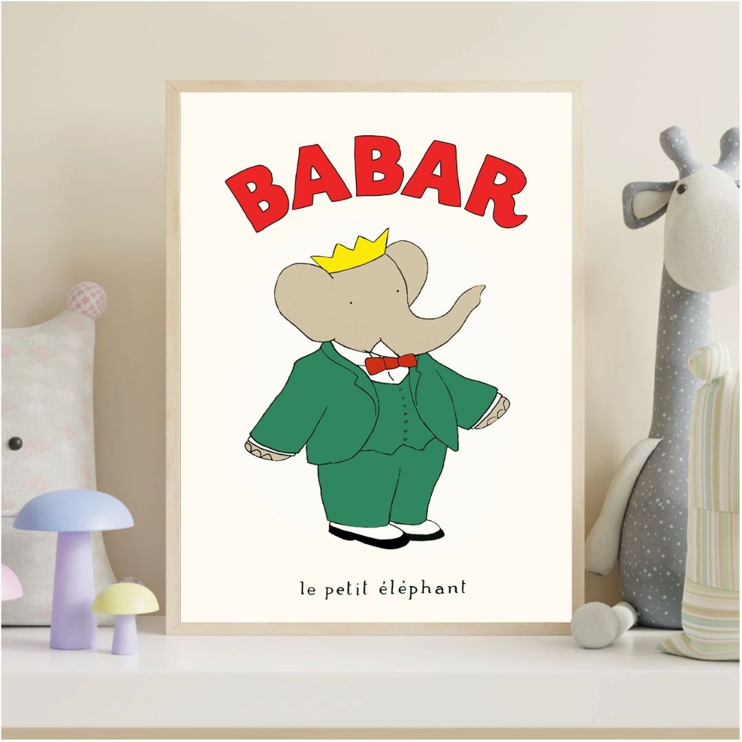 Babar the Elephant Nursery Art Print - INSIDE HOUSE