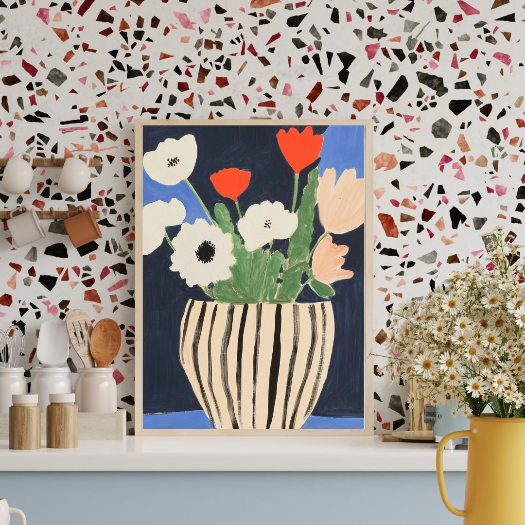 Flower Vase Art Print - INSIDE HOUSE
