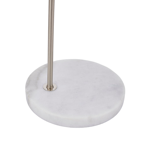 Marble And Silver Industrial Adjustable Desk Lamp