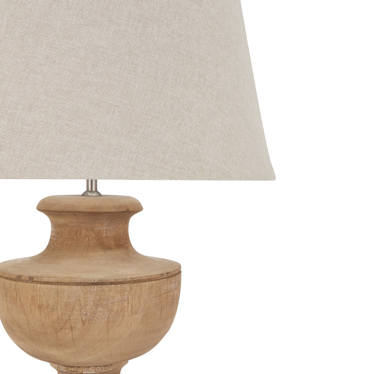 Delaney Natural Wash Urn Lamp With Linen Shade