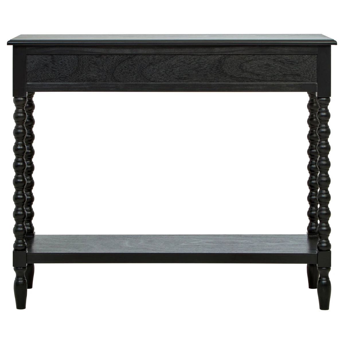 Loxley Vintage Black Bobble Console Table with 2 Drawers