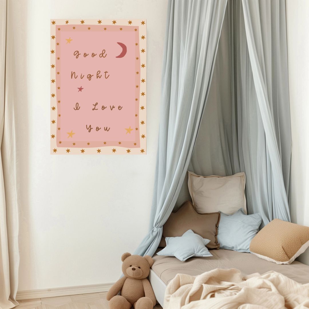 Good Night Nursery Quote Art Print - INSIDE HOUSE