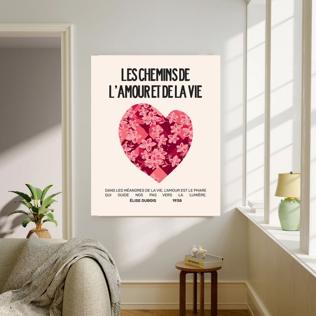 Vintage French Heart Art Print