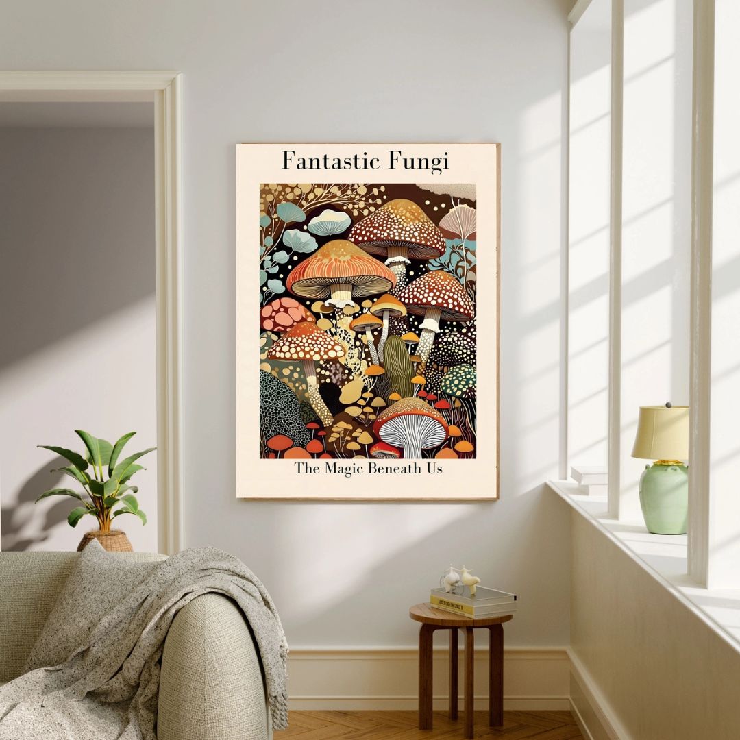 Fantastic Mushroom Fungi Art Print - INSIDE HOUSE