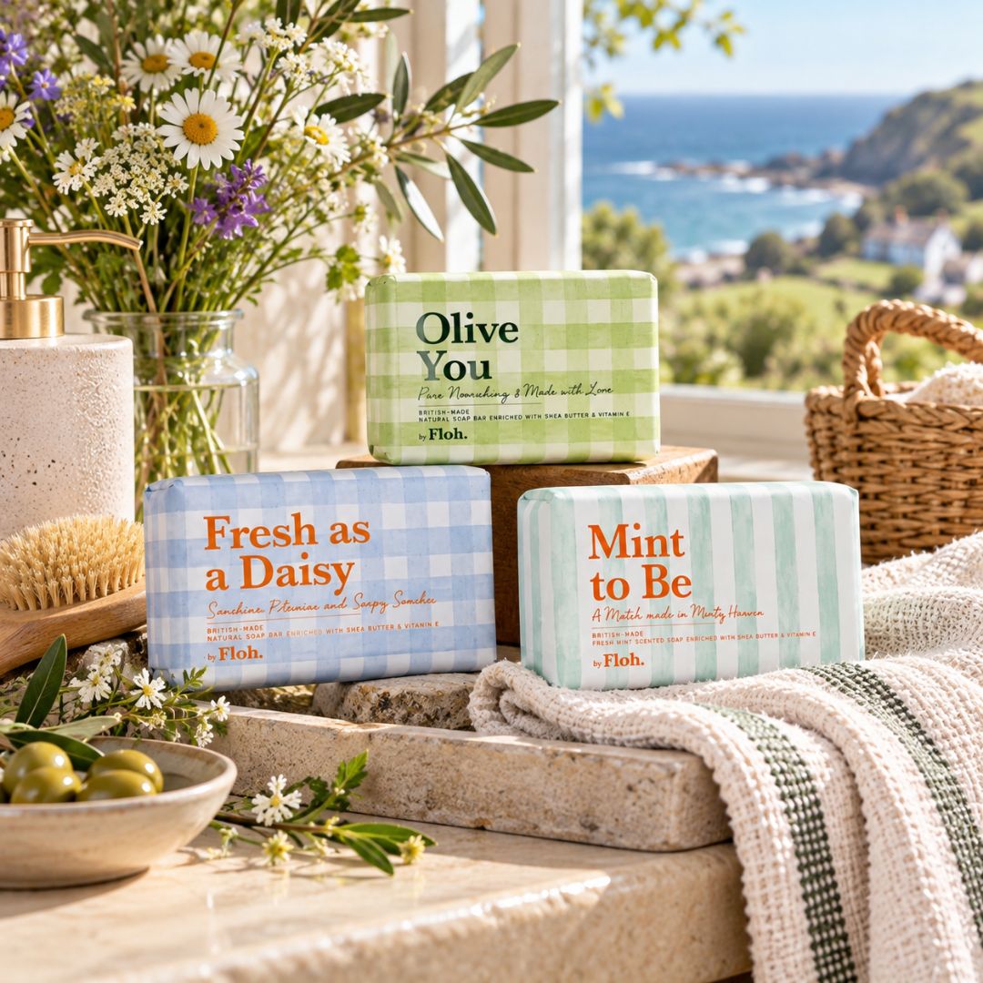 3 luxury soap bar bundle featuring Olive You, Mint to Be and Fresh as a Daisy