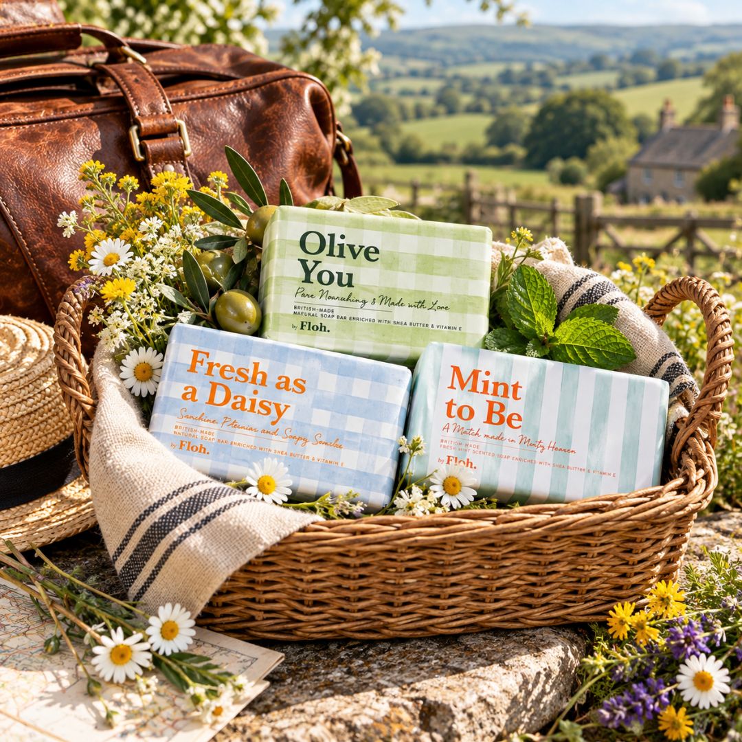 3 luxury soap bar bundle featuring Olive You, Mint to Be and Fresh as a Daisy