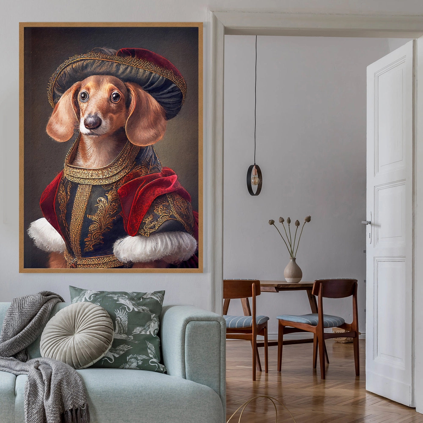 Dachshund Dog Animal Head Print - INSIDE HOUSE