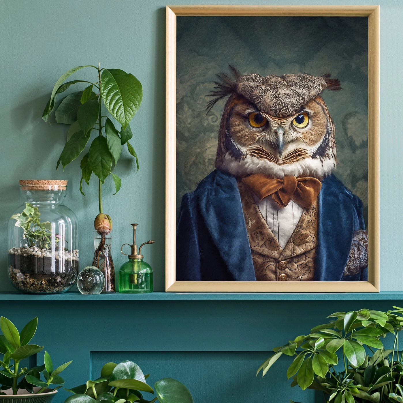 Owl Animal Portrait Print - INSIDE HOUSE