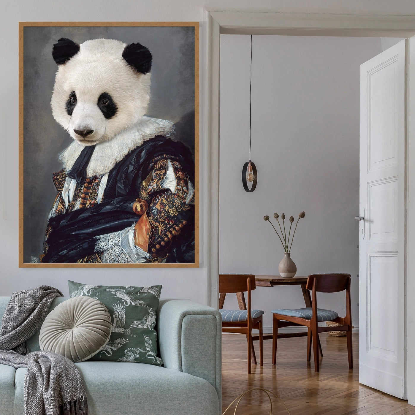 Cavalier Panda Portrait - INSIDE HOUSE