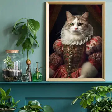 Shorthair Cat Animal Portrait Print - INSIDE HOUSE