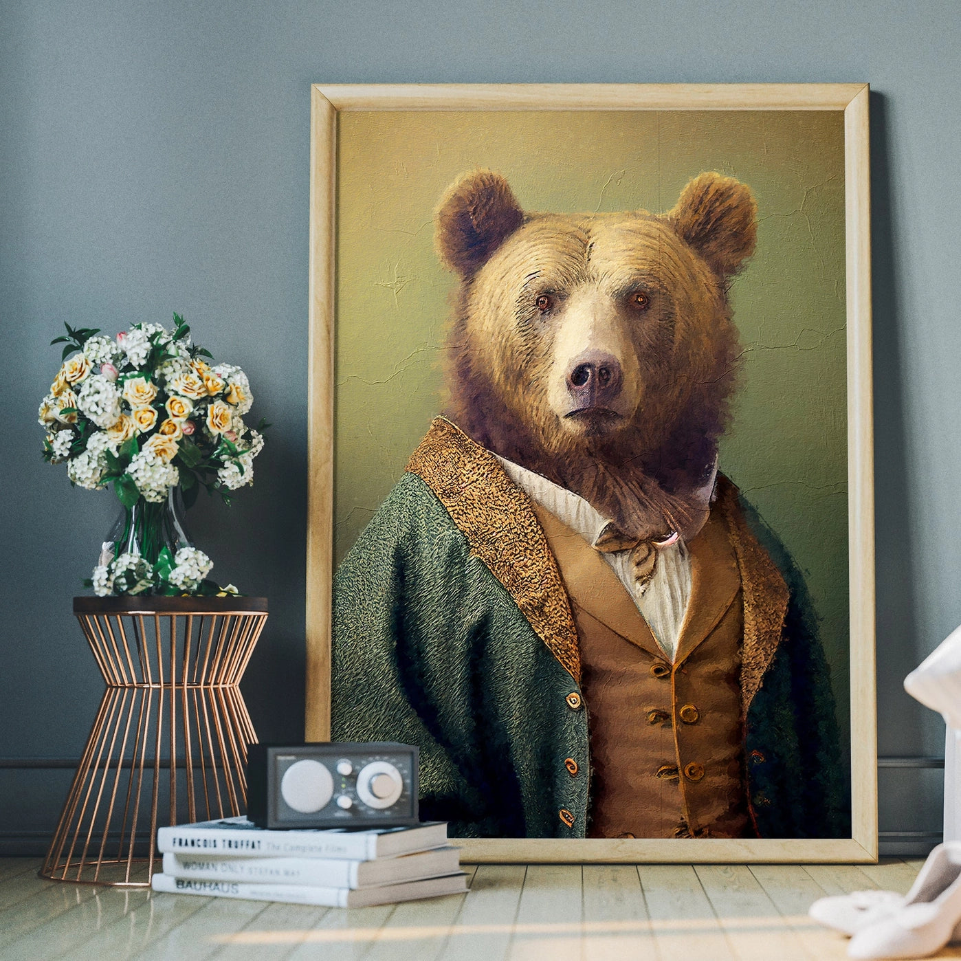 Brown Bear Animal Head Print - INSIDE HOUSE