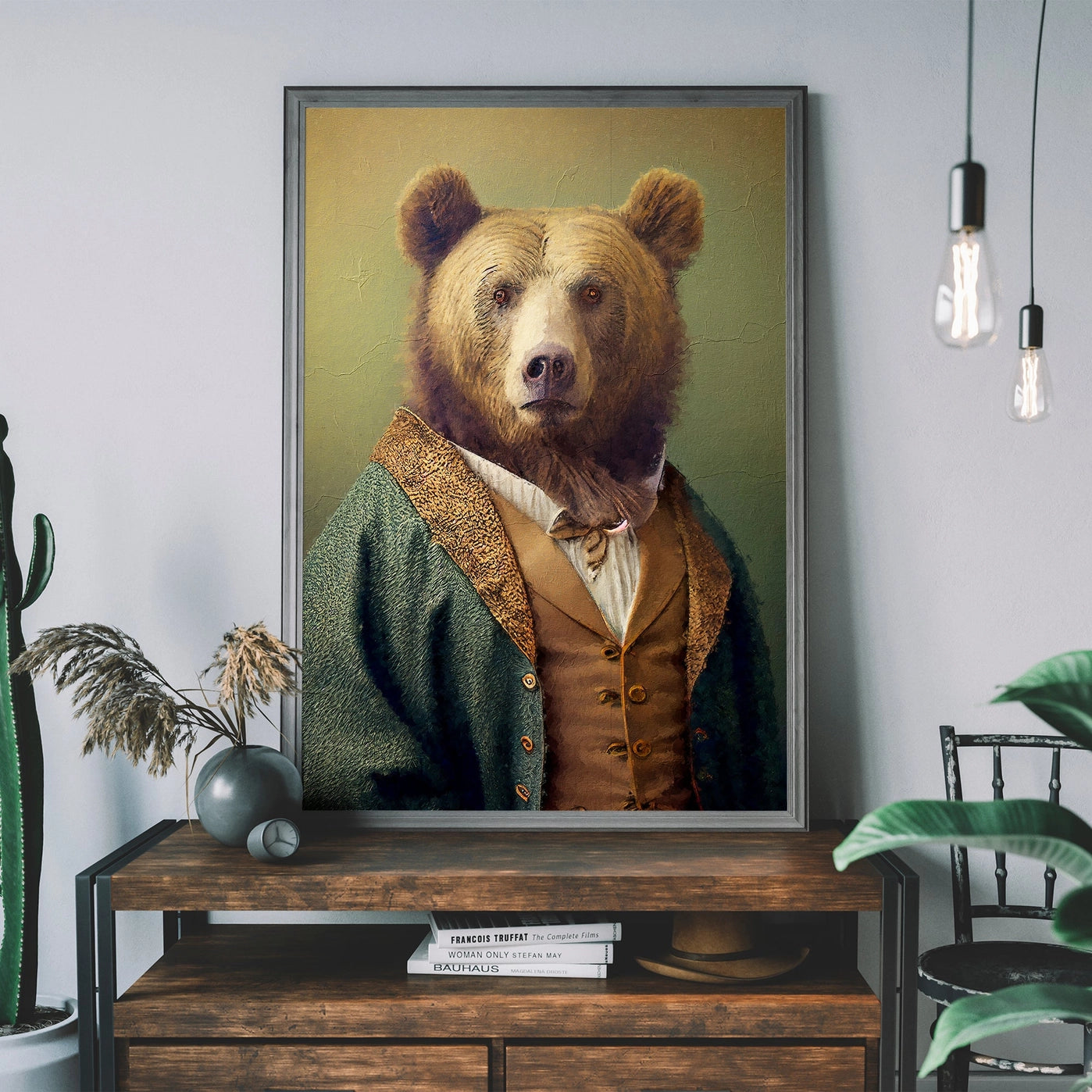 Brown Bear Animal Head Print - INSIDE HOUSE