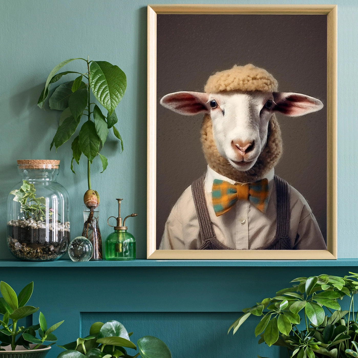 Sheep Animal Portrait Print - INSIDE HOUSE