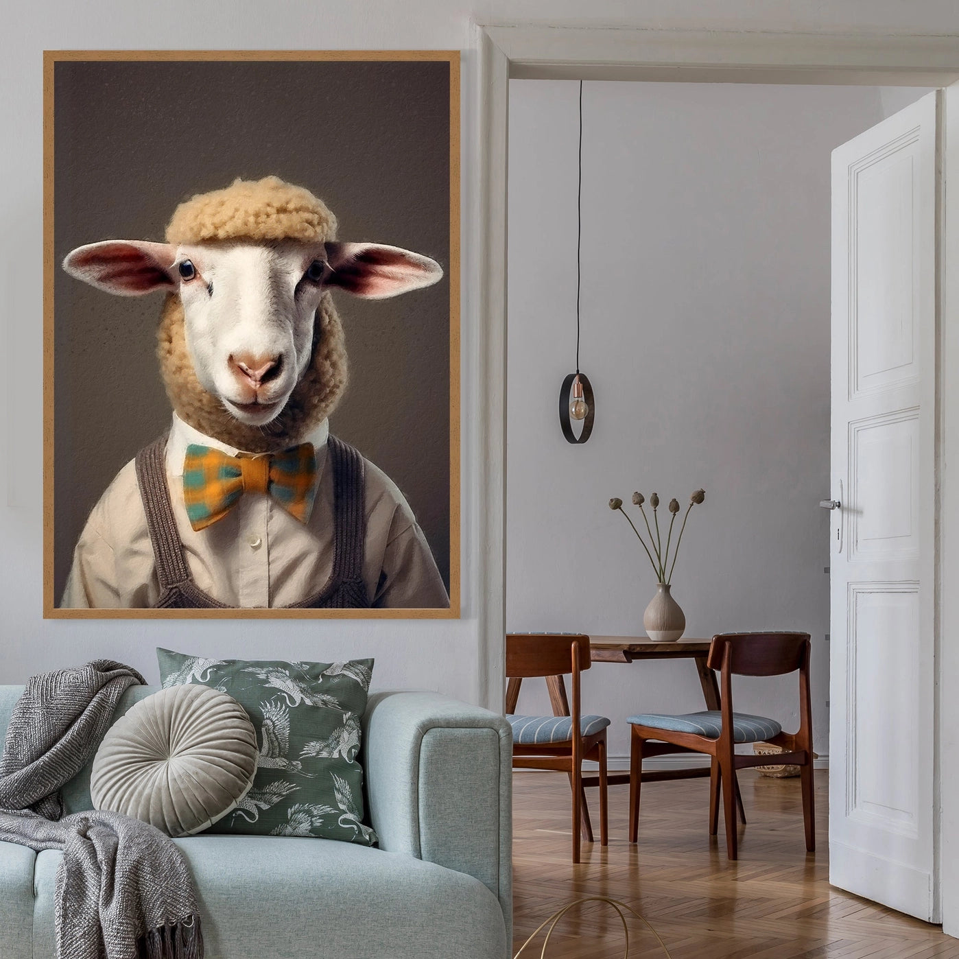 Sheep Animal Portrait Print - INSIDE HOUSE