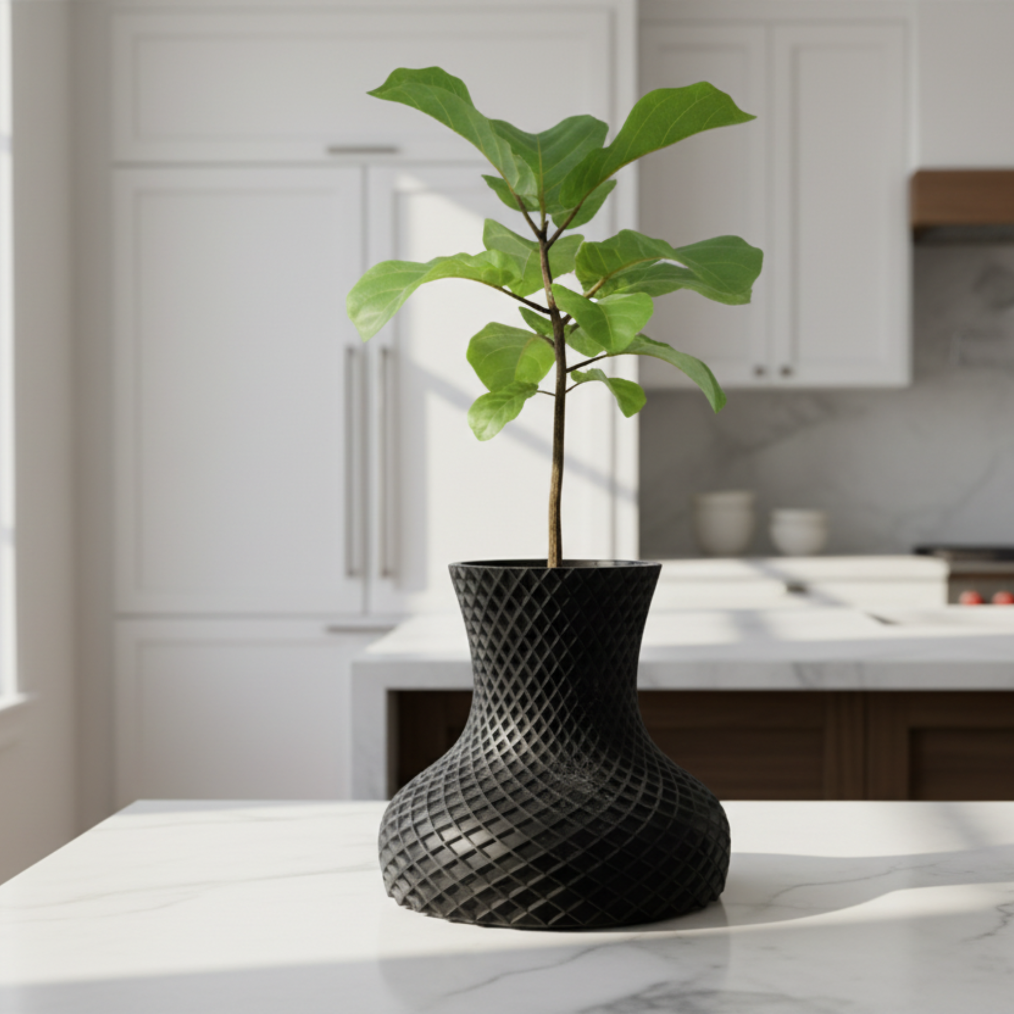 Double Hex Vase for Faux or Real Flowers / Planter - INSIDE HOUSE