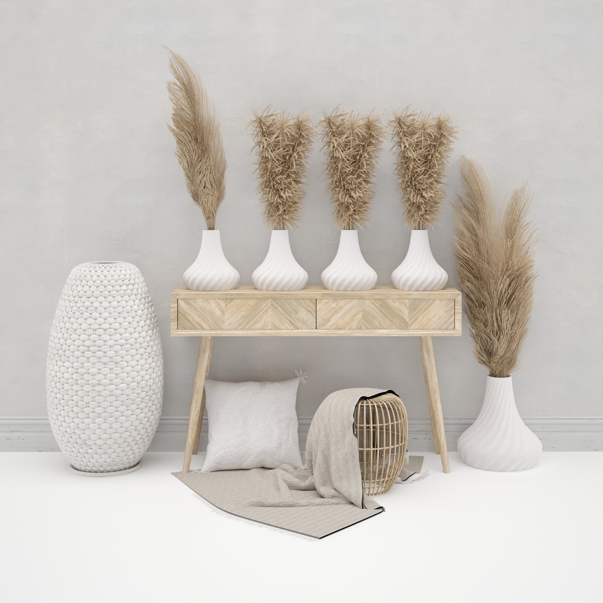 Fuzzy Skin Texture Taper Vase For Faux or Real Flowers / Planter - INSIDE HOUSE