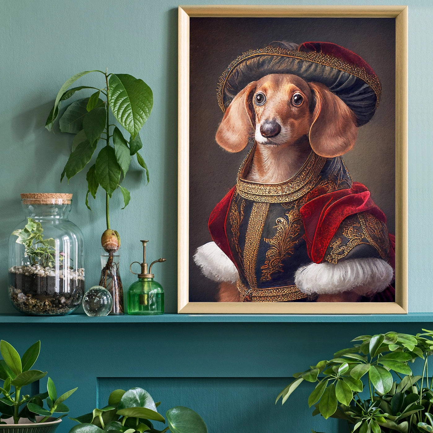 Dachshund Dog Animal Head Print - INSIDE HOUSE