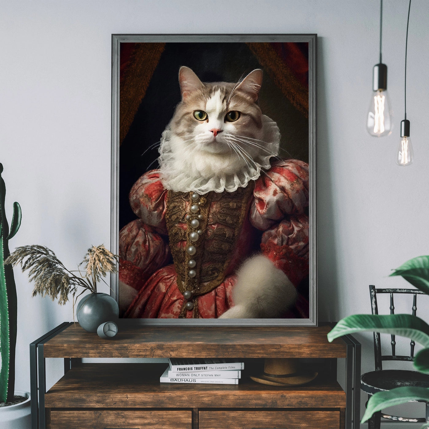 Shorthair Cat Animal Portrait Print - INSIDE HOUSE